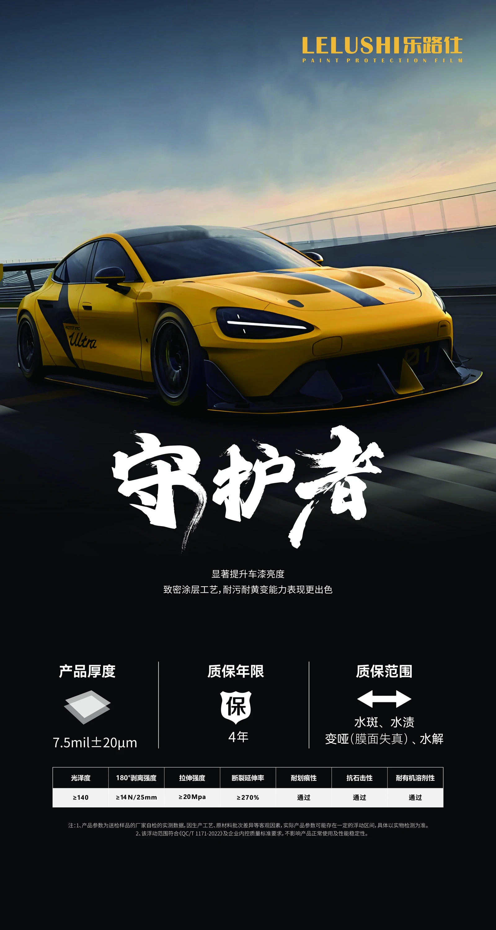 乐路仕守护者亮面产品参数海报
